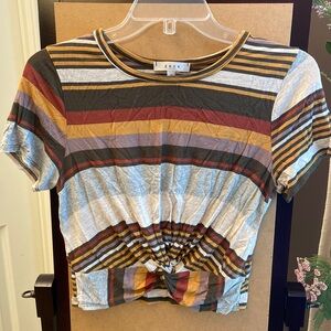Gaze cropped stripped tshirt M